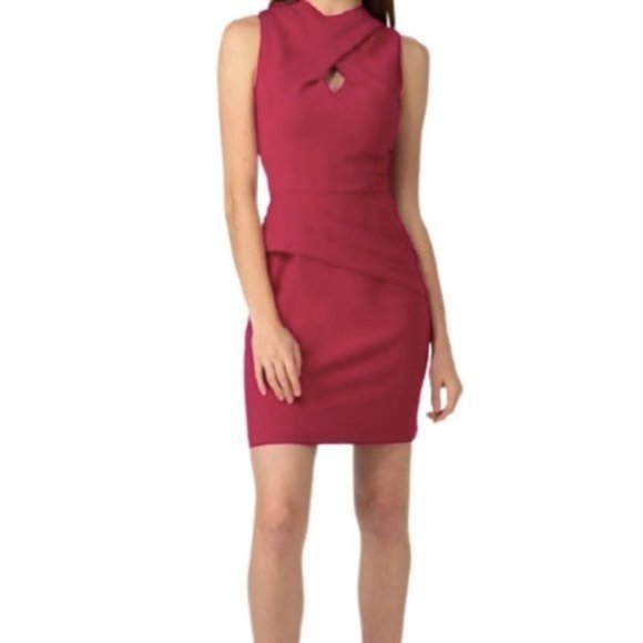 Adelyn Rae Dresses & Skirts - ADELYN Rae Carmela Magenta Sleeveless Keyhole Pleated Dress - Size XS NWT
